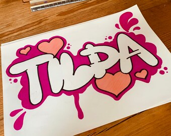 Graffiti Name Etsy Uk