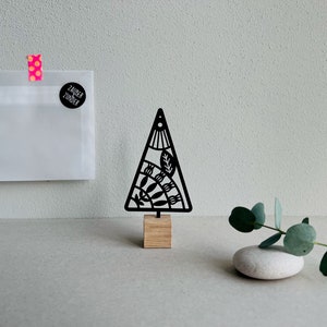 Papier découpé « sapin de Noël » // Couverture
