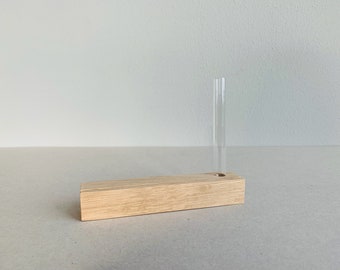 Wooden stand oak test tube / piece