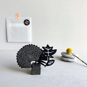 Papier découpé « Hérisson d’automne » // Couverture