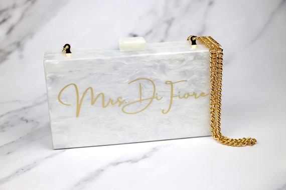 custom wedding clutch