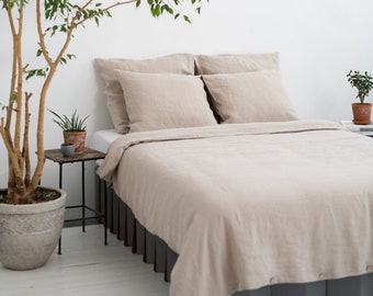 Warm Sand Hemp Duvet Cover Set. 100% natural and sustainable hemp fabric. Soft, highly breathable, and hypoallergenic hemp fabric.