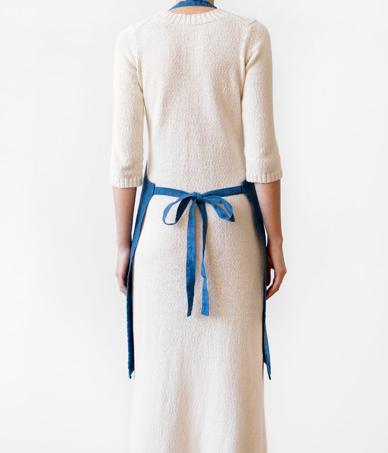 Blue Linen Aprons for Women. Christmas Apron for Men. Zero Etsy