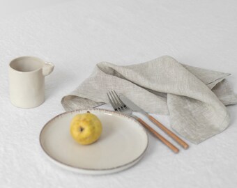 Melange Lightweight Linen Napkins Set of 2. Soft Linen Napkins; Set of 2 napkins.  Natural linen table decoration.