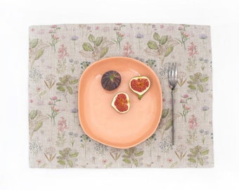 Botany Linen Placemats. Fall Table Decor Placemats. Soft linen table placemat.