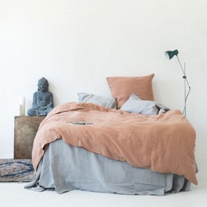 Cafe Creme Linen Pillowcase. Linen pillowcase. King/queen/standard washed linen pillowcase. Rustic linen shams. image 2