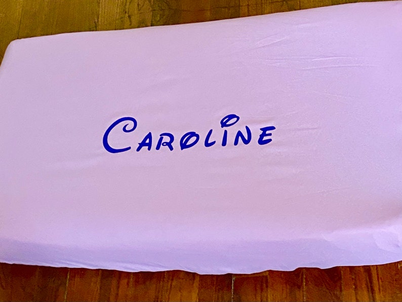 Changing Table Pad Cover With Baby's Name Custom Etsy