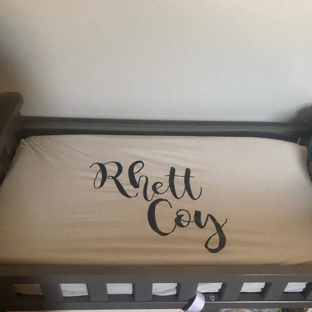 Changing Table Pad Cover With Baby's Name Custom Changing Table Pad