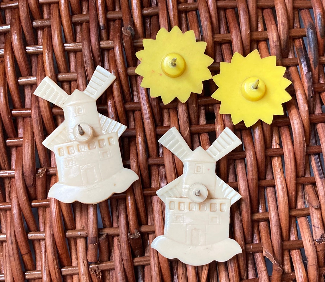 Vintage Curtain Tieback Push Pins Etsy