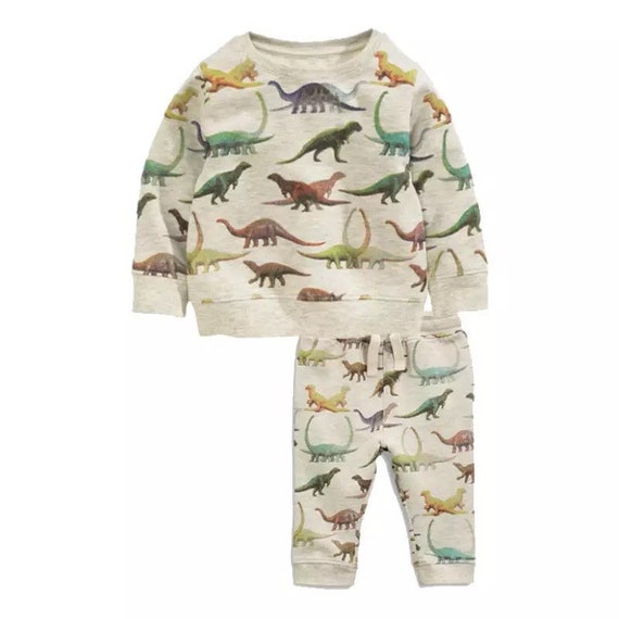 Baby boys dinosaur two piece pajama set clothing | Etsy