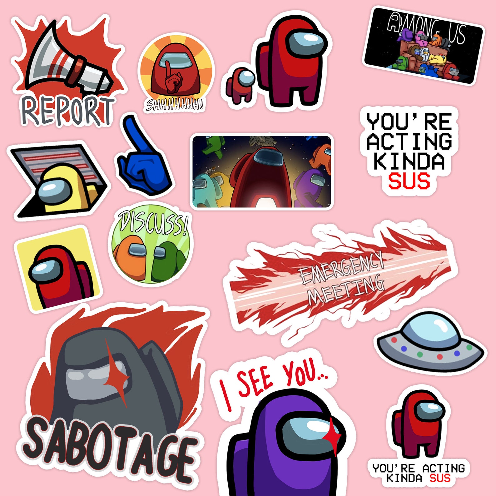 Among Us All Characters Sticker Cute Stickers Among Us Characters 
