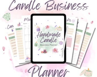 Handmade Candle Business Planner | Digital Small Business Planner | Printable, Inventory, Sales & Marketing Tracker | PDF Download