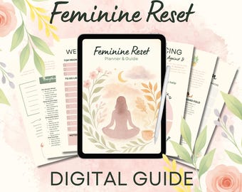 Feminine Reset Planner Suitable for Muslim Women – Cycle Sync & Wellness PDF - Digital Download