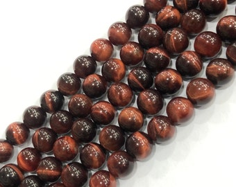 Koraliki AAA Red Tiger Eye: polerowane koraliki z kamieni szlachetnych (4 mm–14 mm)