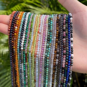 Small Gemstone Beads: 2-4mm Round, DIY Jewelry Making