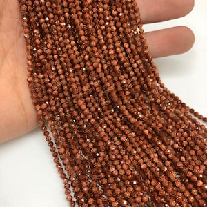 Faceted Gold Sandstone Beads: Round Gemstone Strand (2mm, 3mm, 4mm)