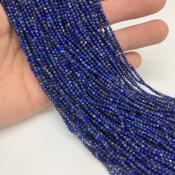 2mm Lapis Lazuli Beads, 3mm, 4mm Gemstone Beads, Tiny Lapis Beads, Loose Beads, Strands Beads, Jewelry Beads