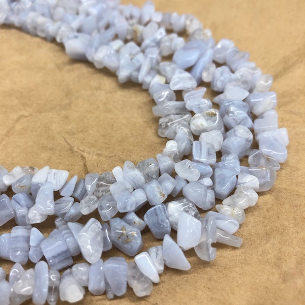 Blue Lace Agate Chip Beads, Irregular Agate Beads, Polished Pebble Chips, Gemstone Chip Beads, Loose Beads 3-8mm