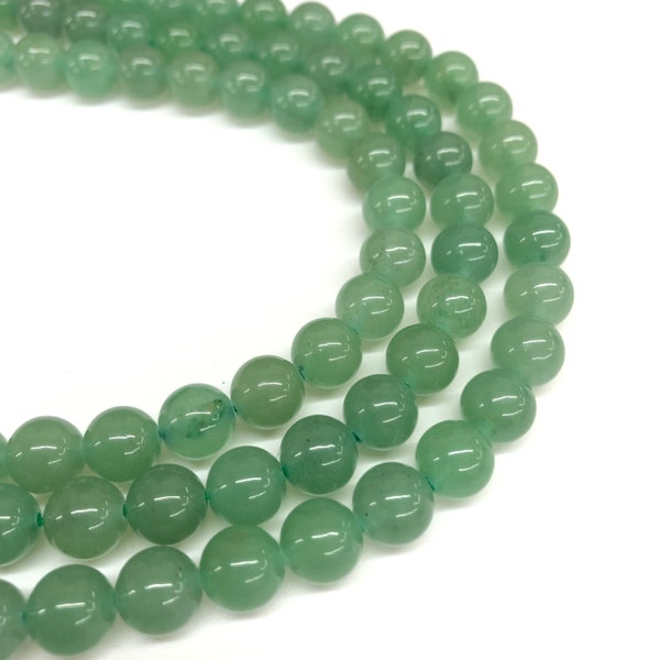 Natural Green Aventurine Beads, Round Smooth Beads, Gemstone Beads for Jewelry DIY, Wholesale Beads, 6mm, 8mm, 10mm