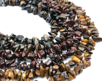 yellow tiger eye chip beads natural gemstone chip beads chip beads 4x8mm irregular pebble nugget chips beads tiger eye tiger eye chips
