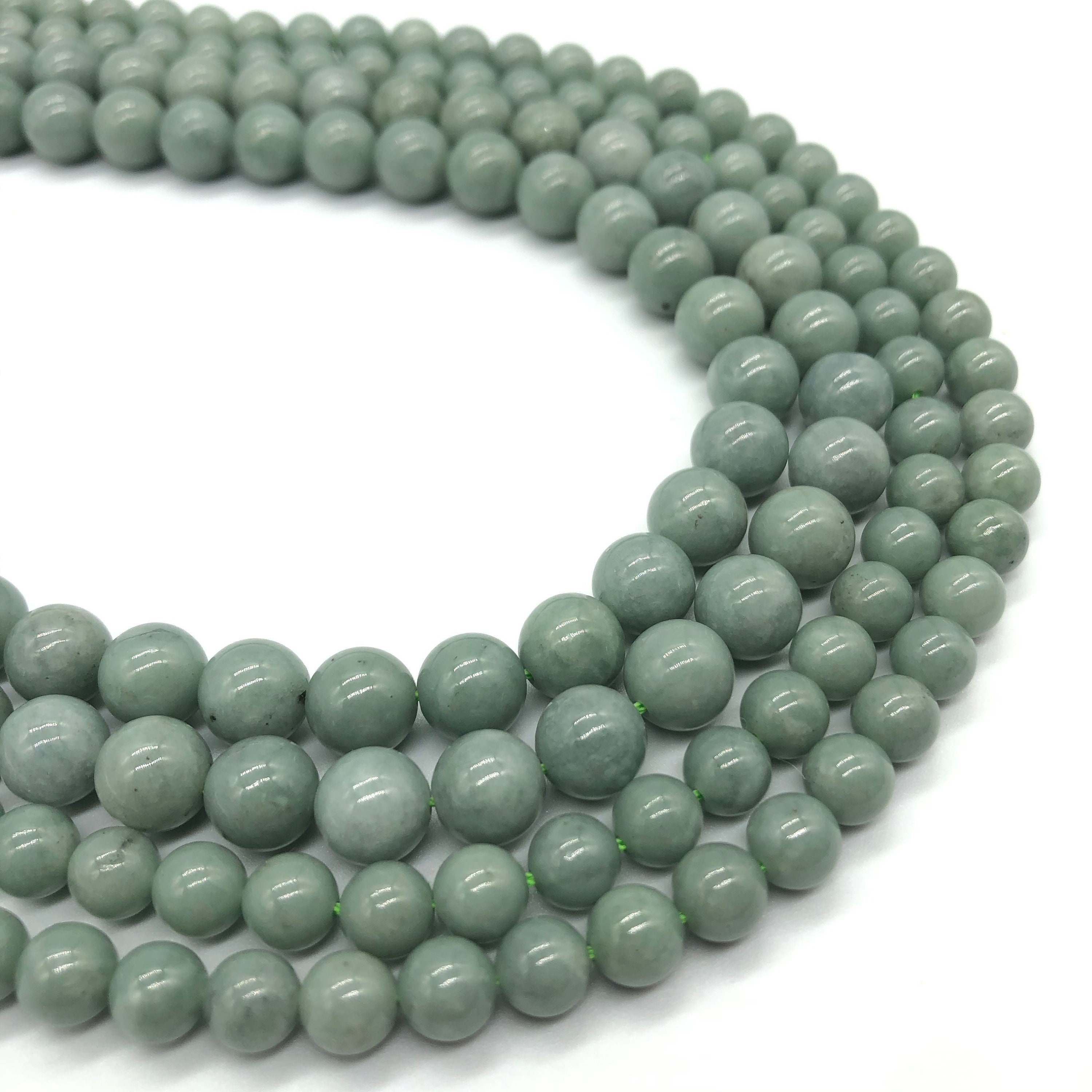 Natural Burma Jade Beads Round Smooth Real Jade Beads for - Etsy