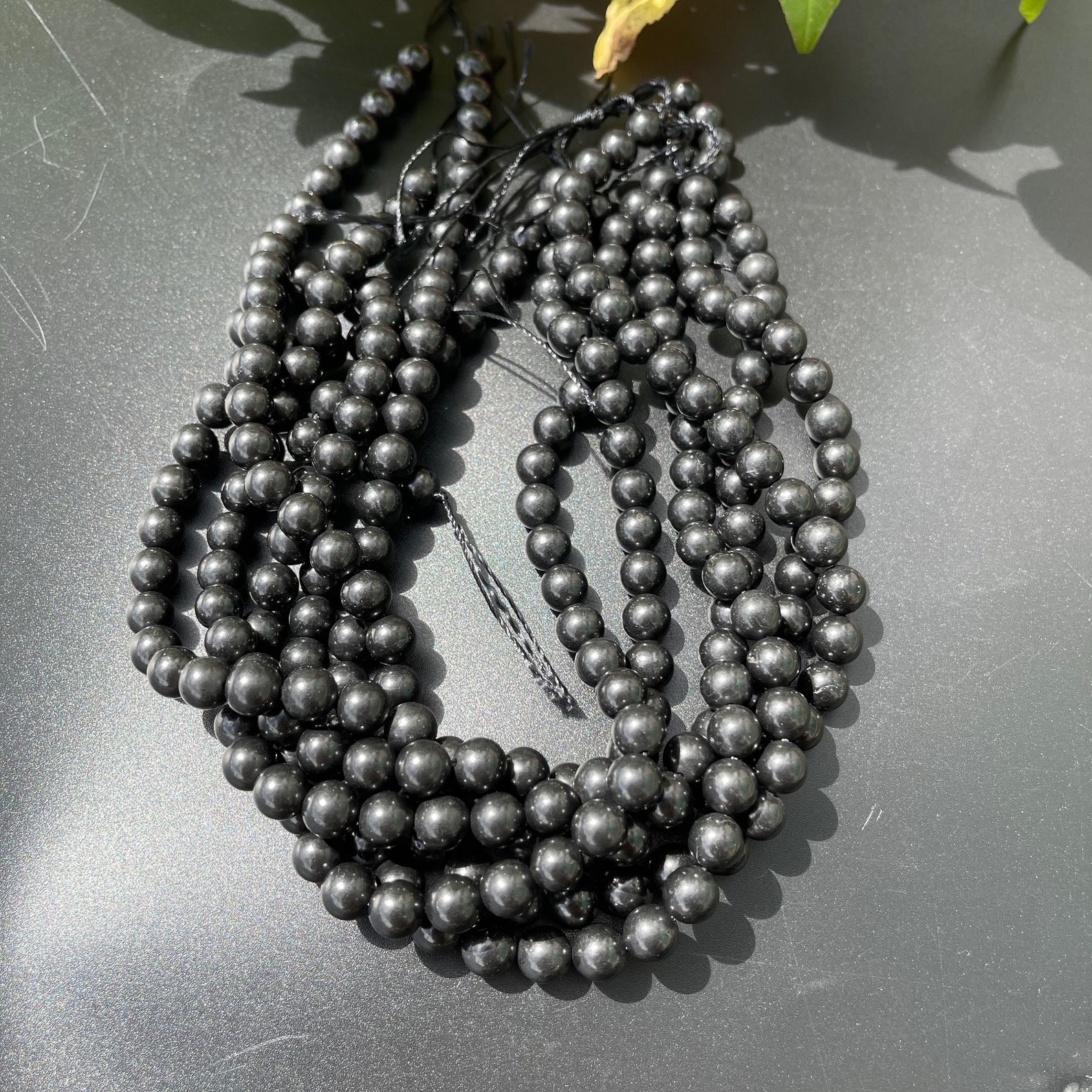 Genuine Shungite Beads Round Shungite Beads Russia Shungite Etsy