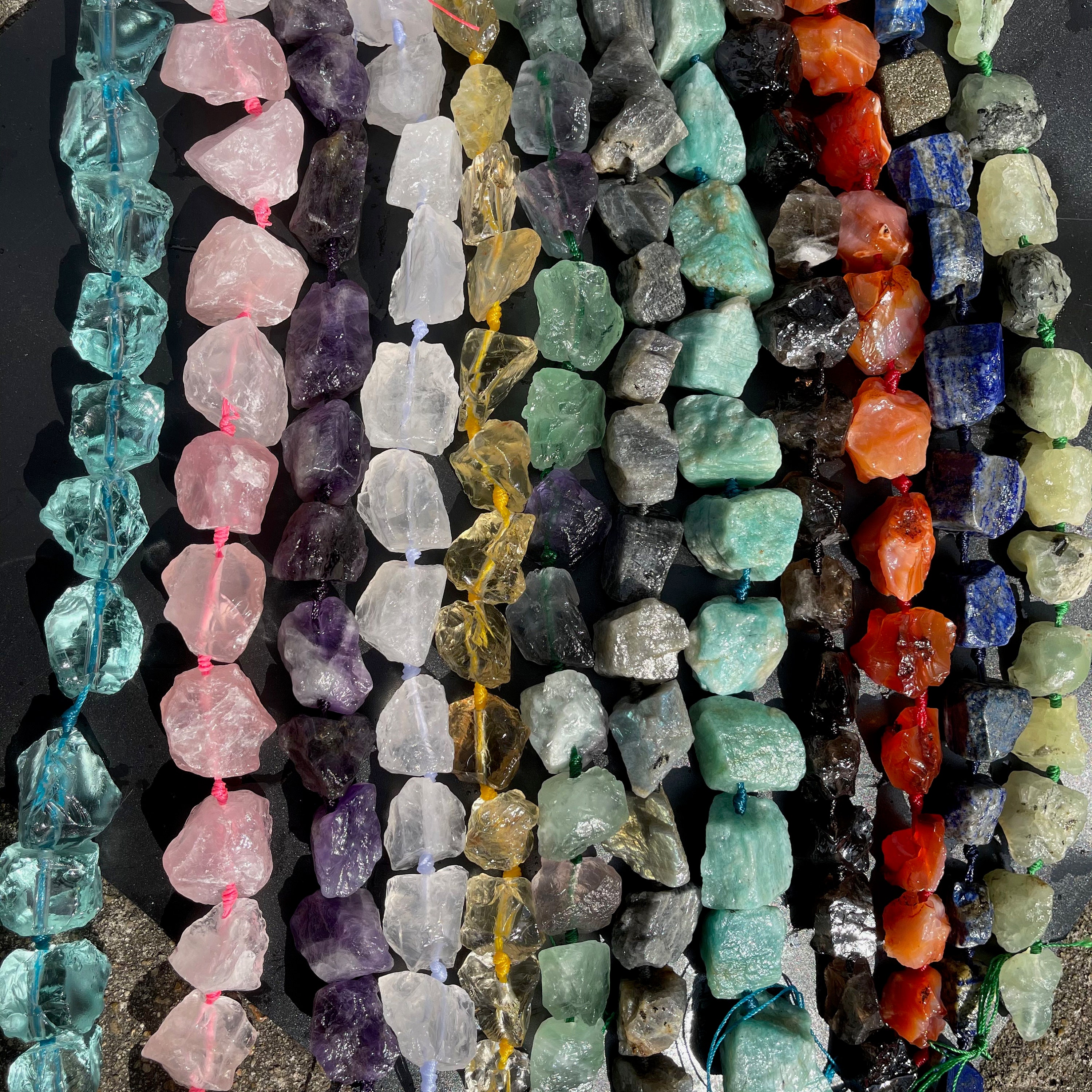 Raw shop gemstone beads