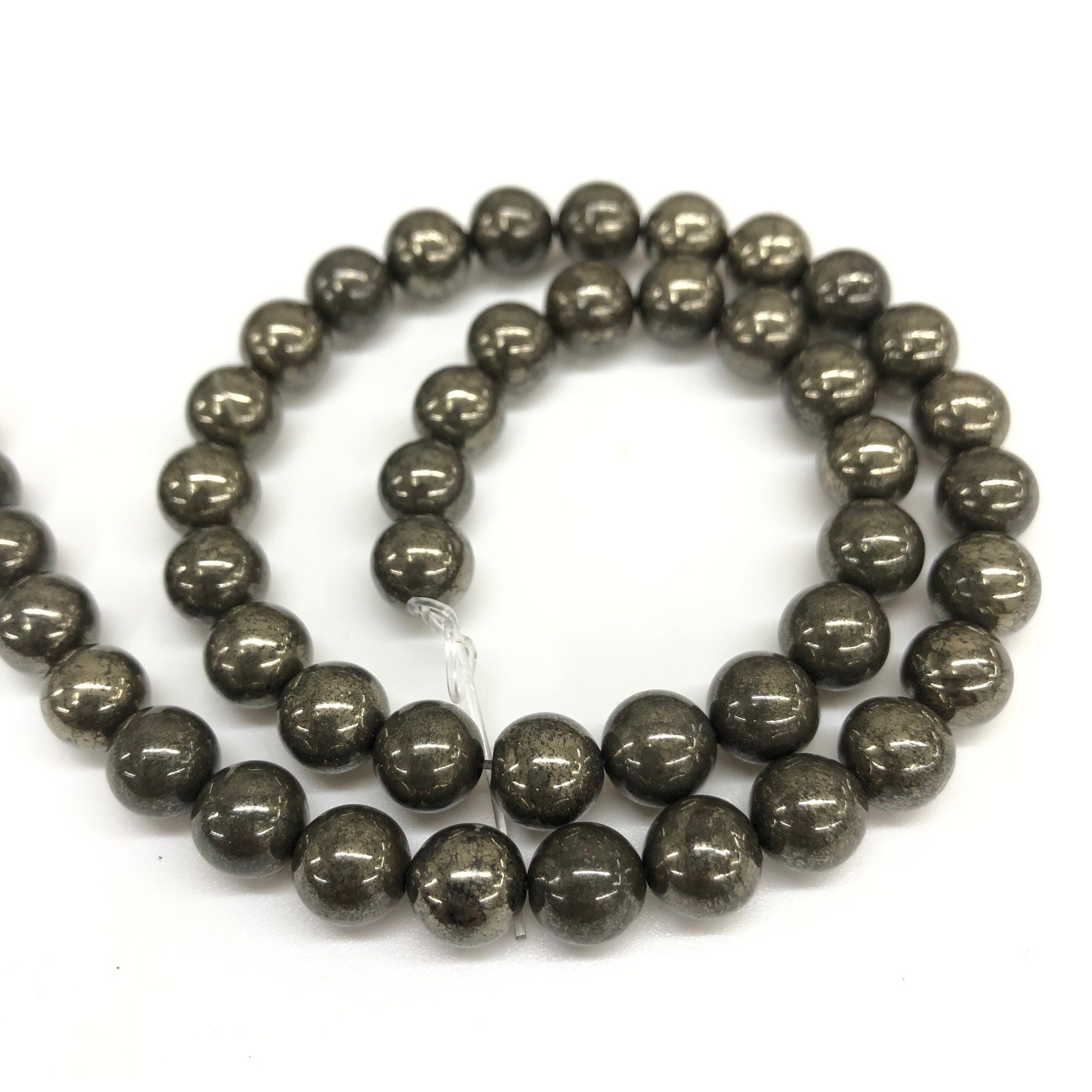 Cube Pyrite Gray Stone Loose Beads 7-8/16mm Natural Gray Pyrite Flower Loose Beads For Craft Loose Craft Beads For Jewelry