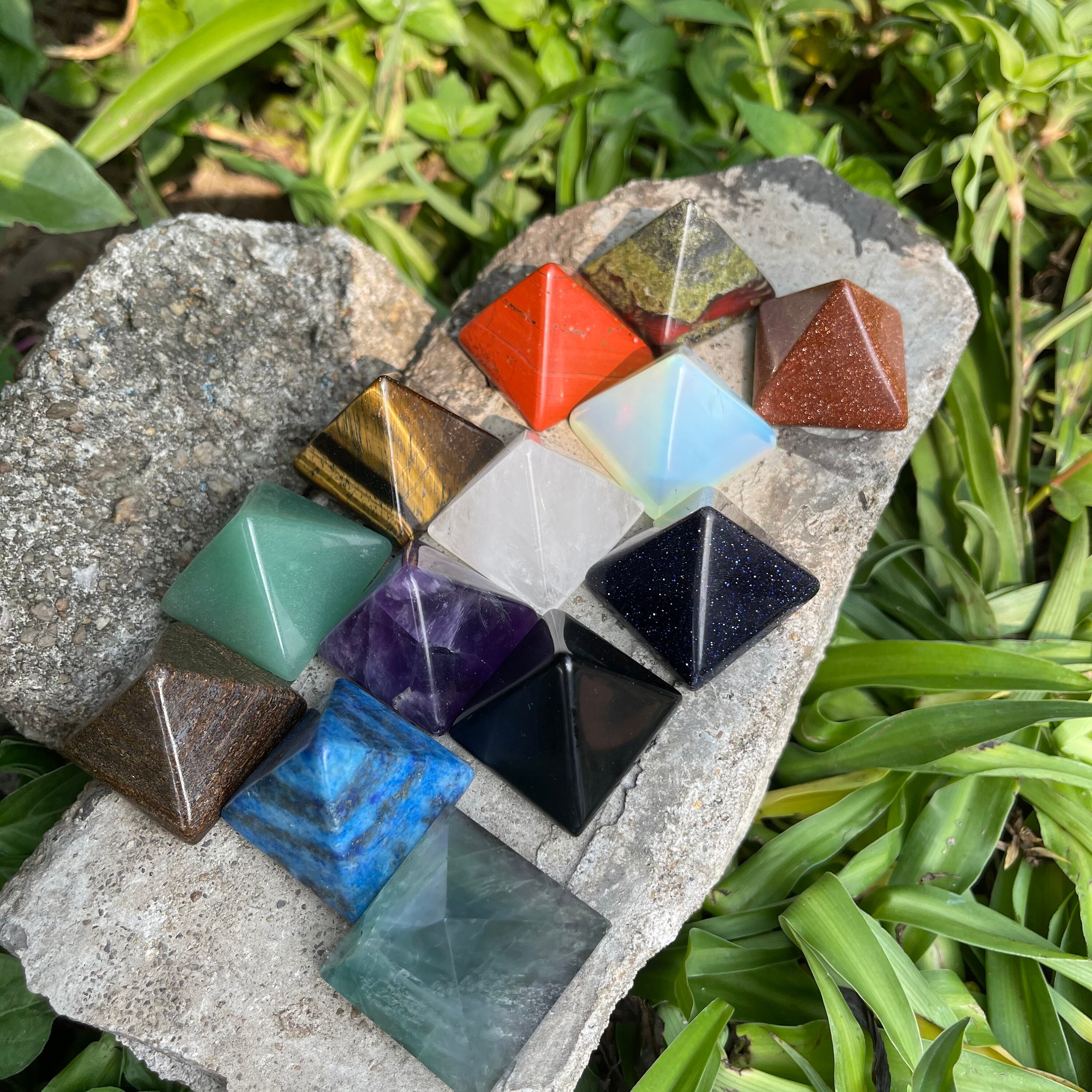 13 Choices Crystal Pyramids Gemstone Pyramid Carved Pyramid Etsy