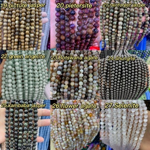 High Quality Gemstone Beads Wholesale, Round Smooth Beads, Real Crystal Beads, Bracelet Beads, 6mm, 8mm, 10mm, Citrine, Malachite zdjęcie 4