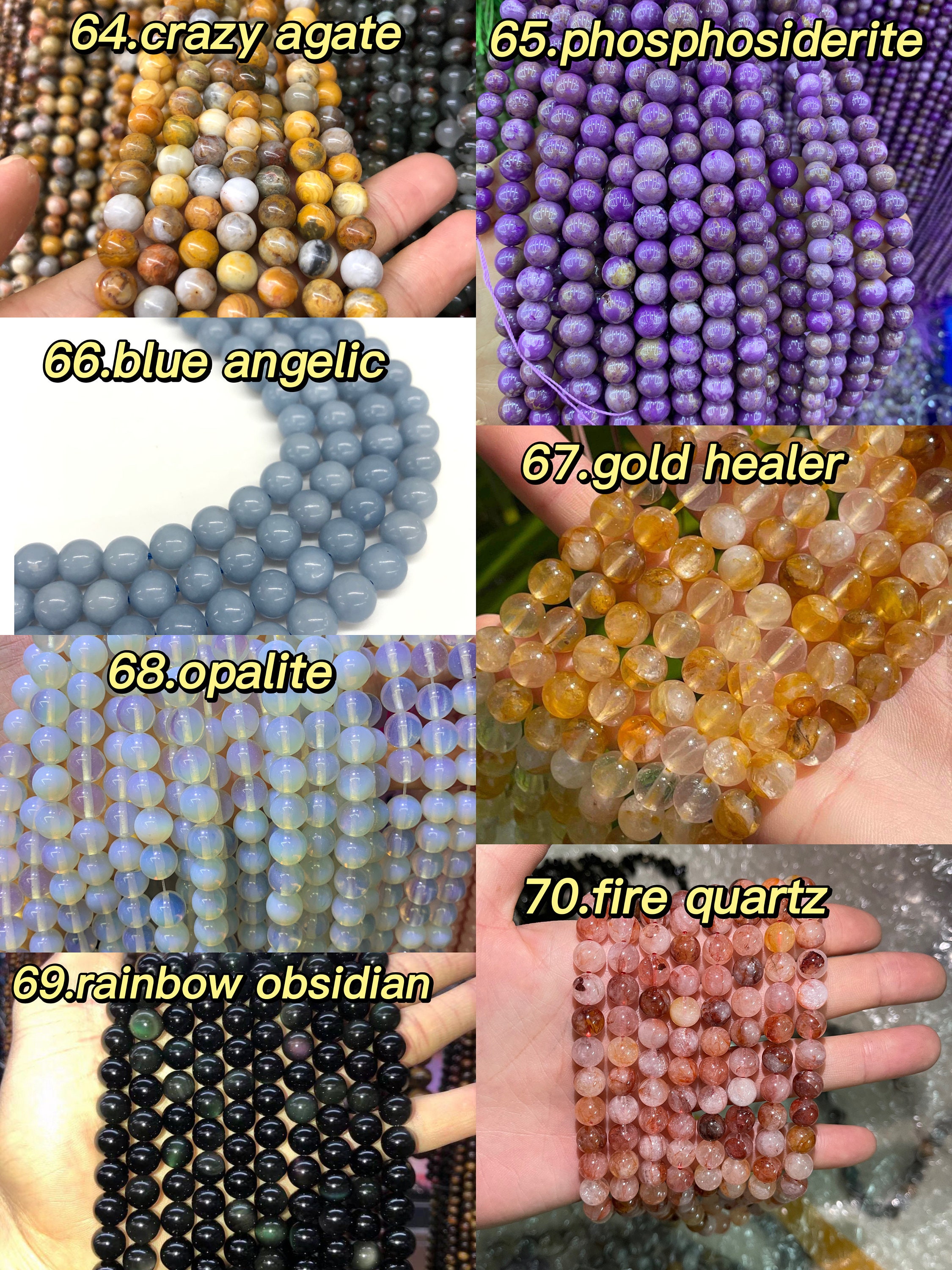 Wholesale 4/ 6/ 8mm Glass Beads Round Loose Spaced Beads For Jewelry Making  DIY Bracelet Earrings