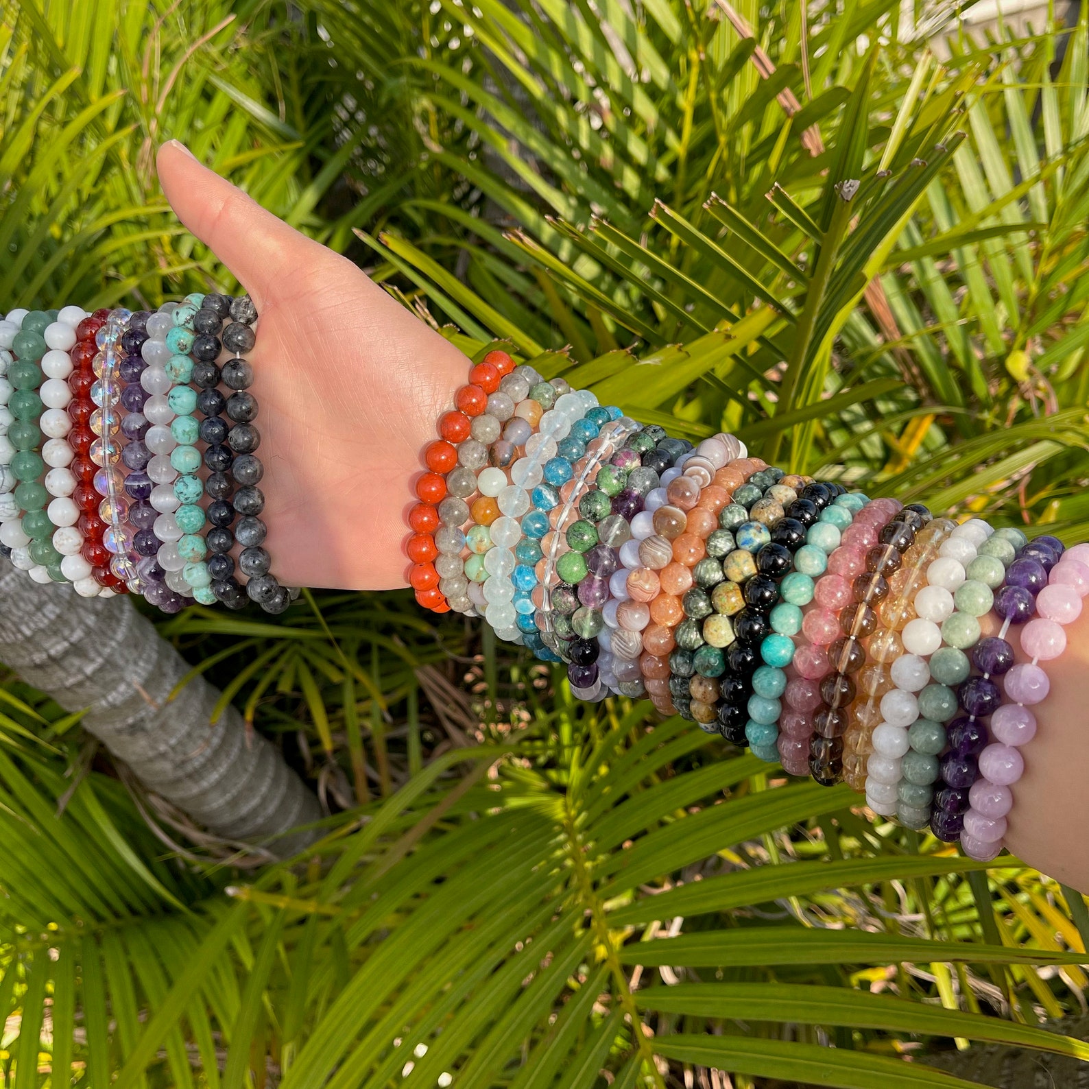 Natural Gemstone Beads Bracelet 6mm 8mm 10mm Crystal Beads Etsy