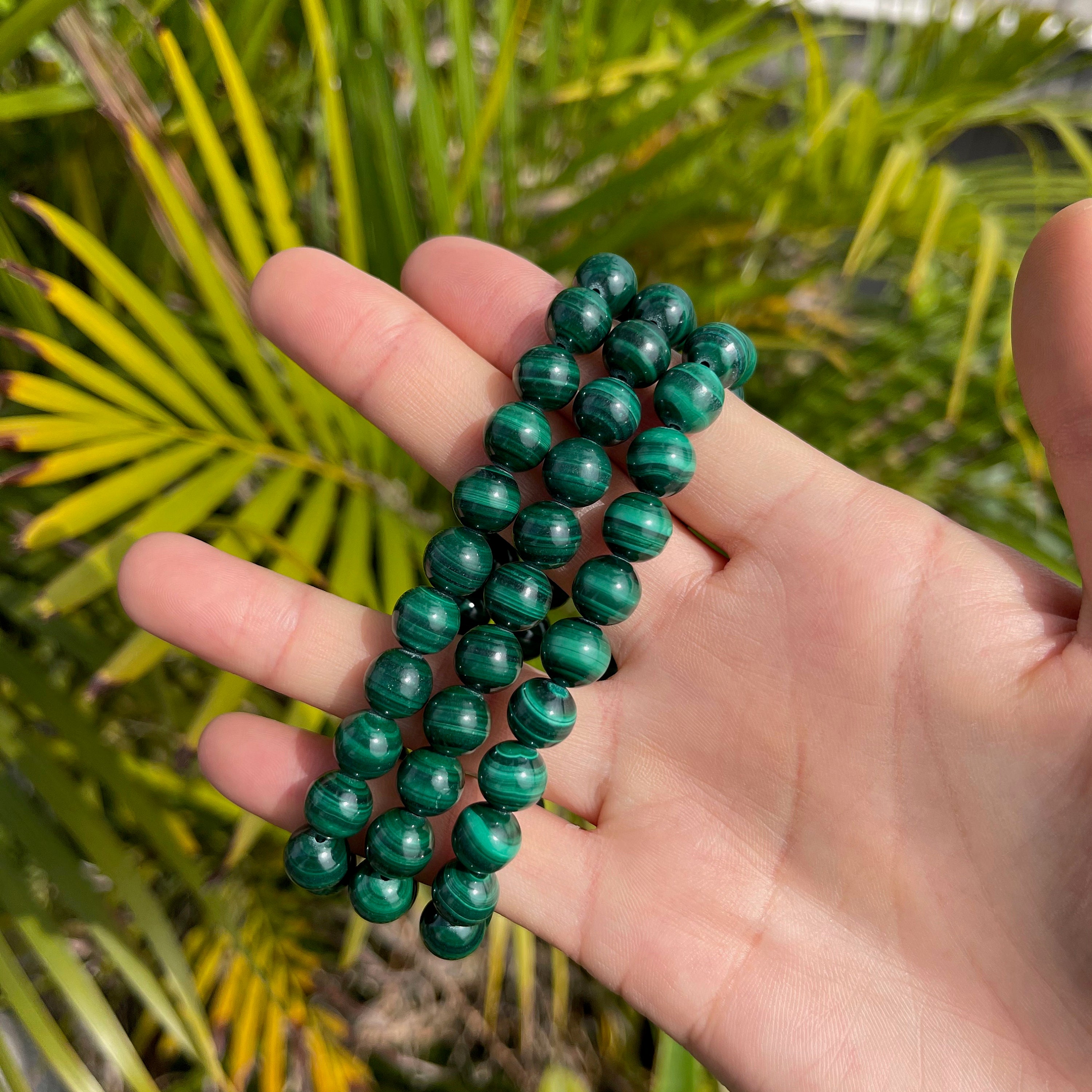 Tohuu Stone Bracelet Modern Handmade Stylish Crystal Beaded Bracelet Wax  Wire Beaded Bracelets Malachite ite Combination Bracelet Confidence  Meaning calm 