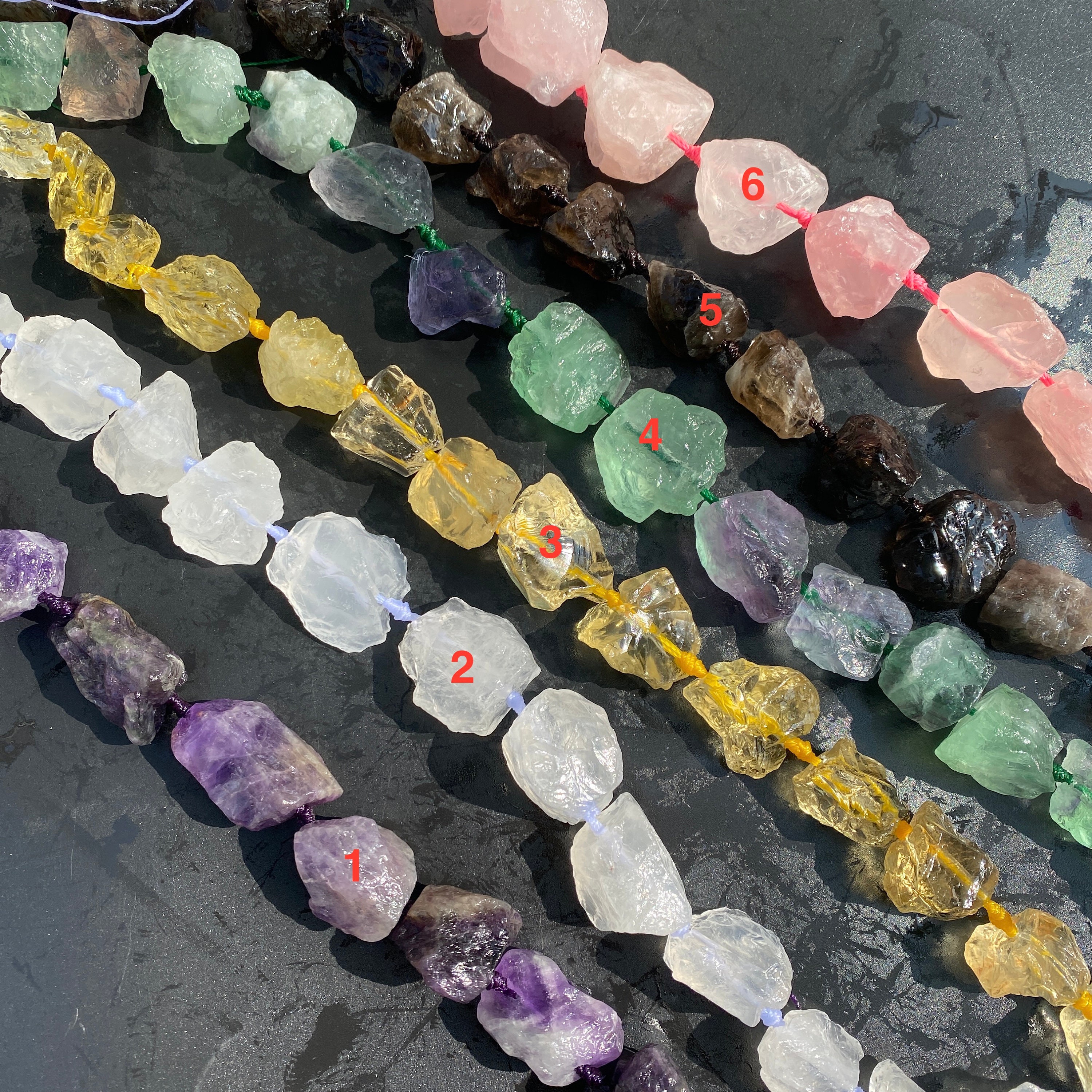 Rough Drilled Crystal Beads: Raw Rock and Mineral Nuggets for Jewelry ...