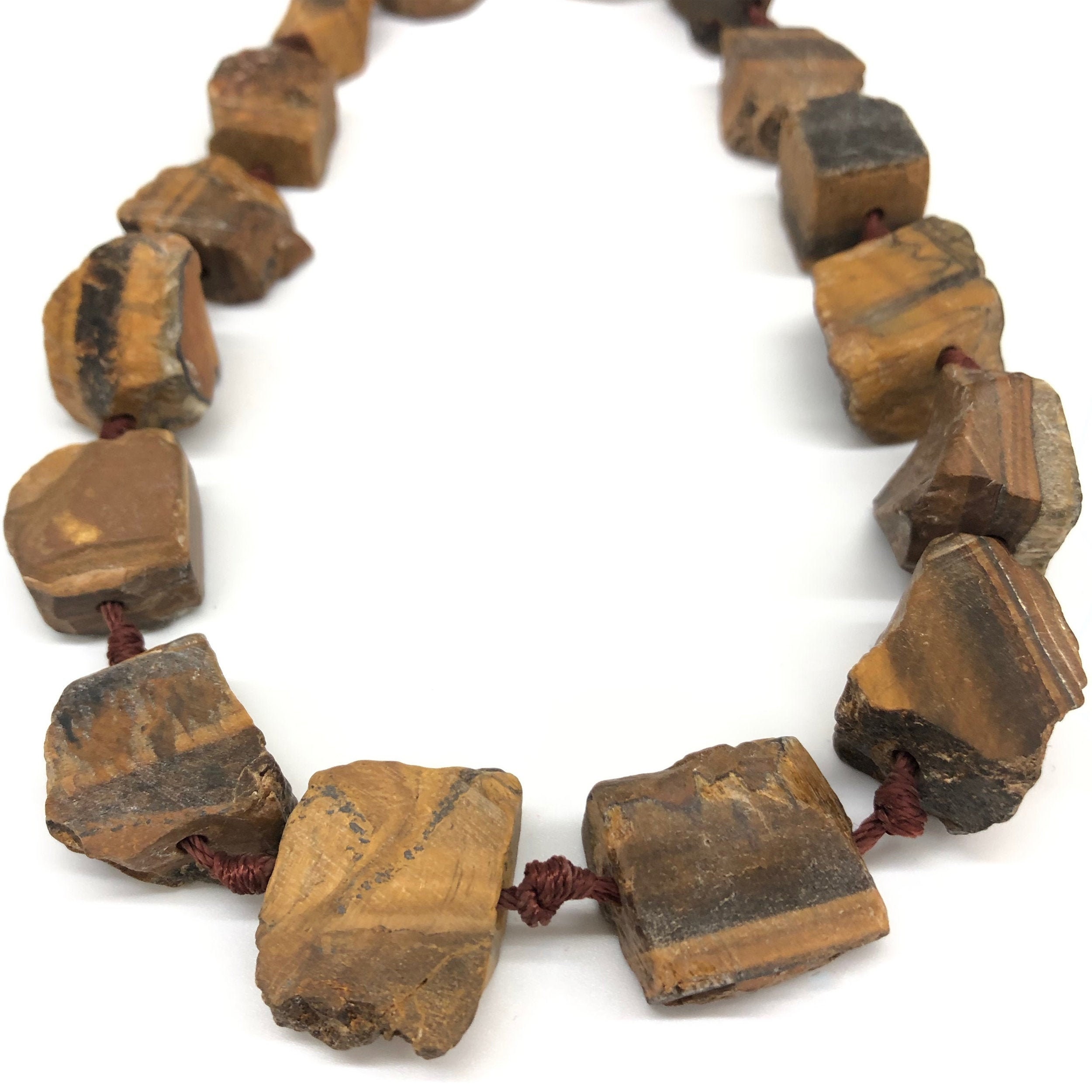 Yellow Tiger Eye Nugget Beads: Raw Stone Jewelry Making