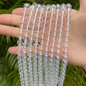 AAA Clear Quartz Beads: Natural Round Crystal DIY Beads, 6-10mm
