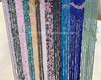 Faceted Round Crystal Beads: Tiny 2-4mm For DIY Jewelry Making