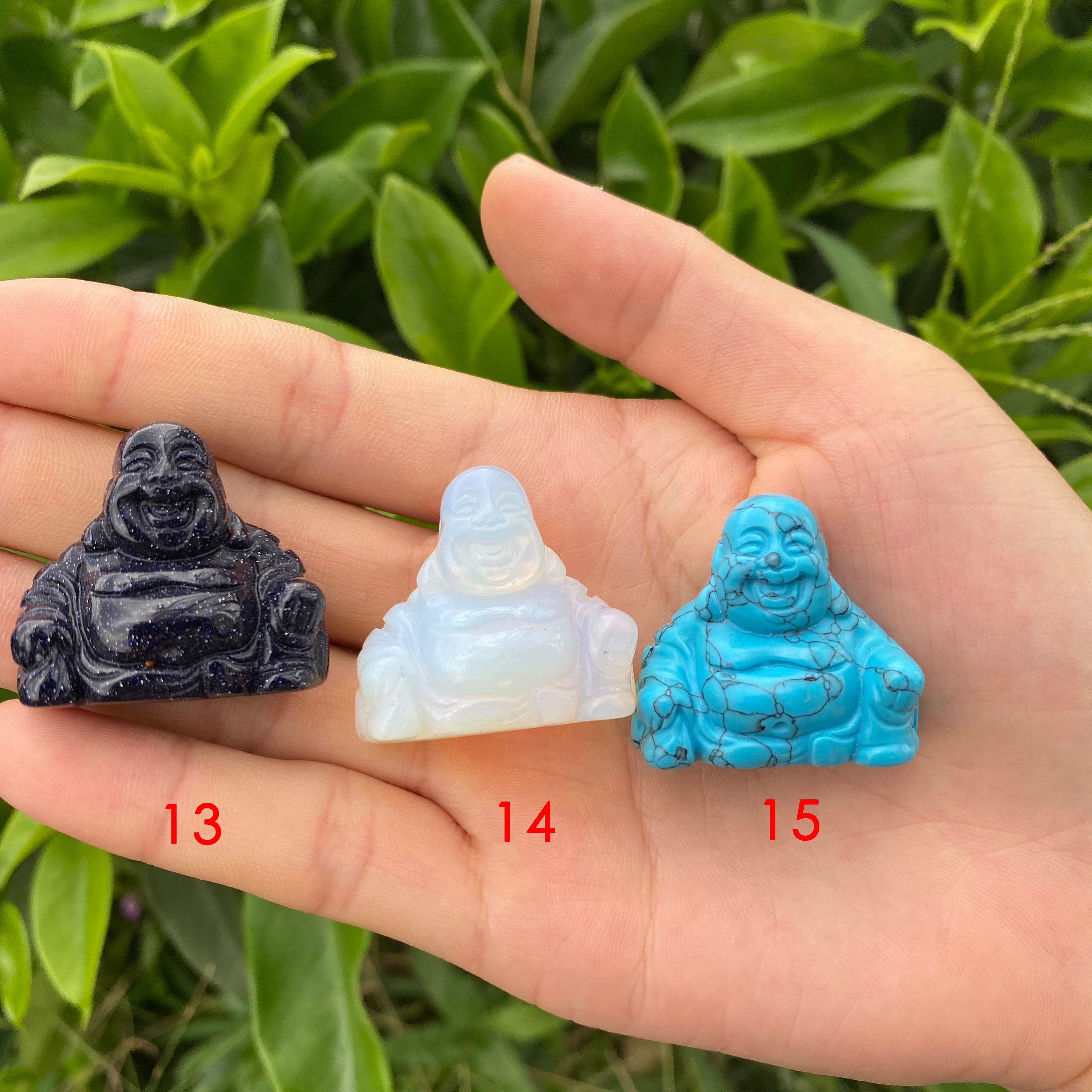 18 Kinds Crystal Buddhas Mini Carved Buddha Gemstone Buddha Etsy