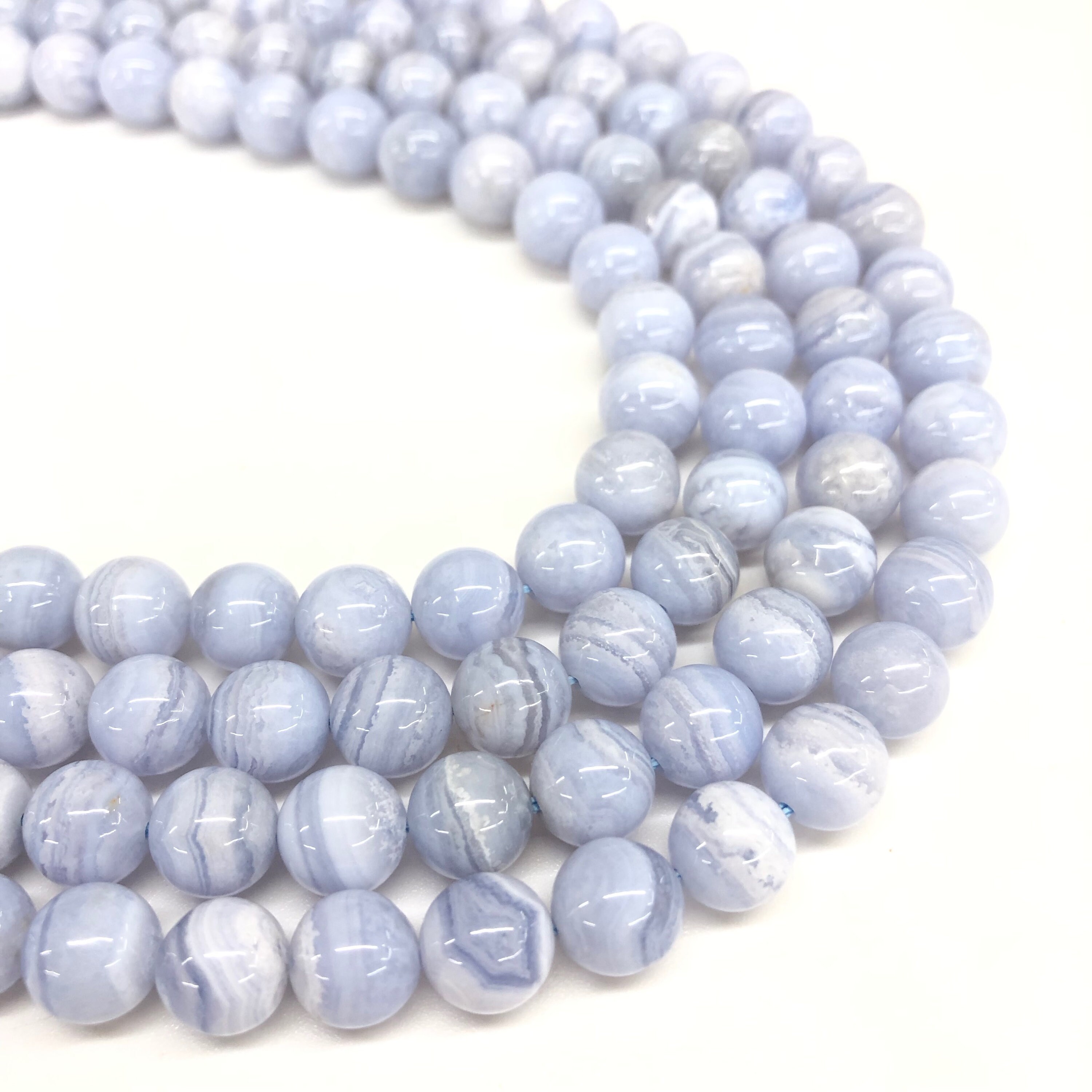 6MM BLUE LACE AGATE GEMSTONE GRADE A BLUE ROUND LOOSE BEADS 15" 6MM BLUE LACE AGATE GEMSTONE GRADE A BLUE ROUND LOOSE BEADS 15"