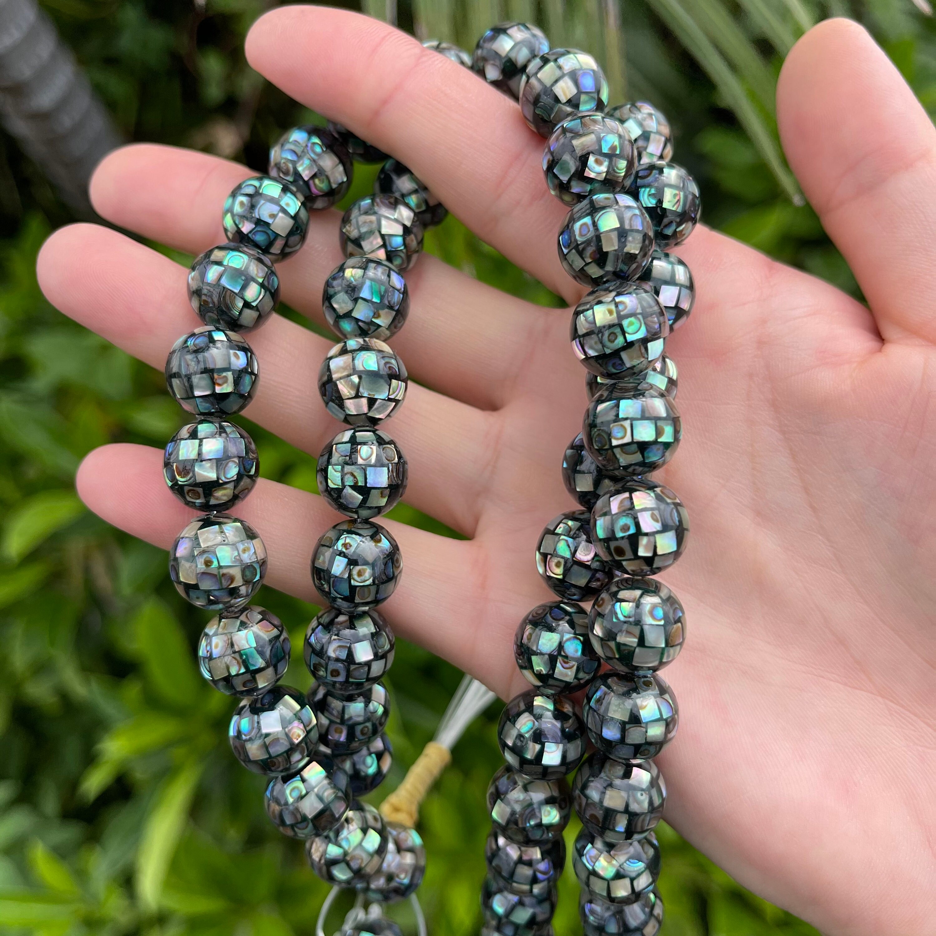 Abalone Shell Mosaic Beads: Round Paua Shell Ball, 10mm 12mm (10PCS) - Etsy