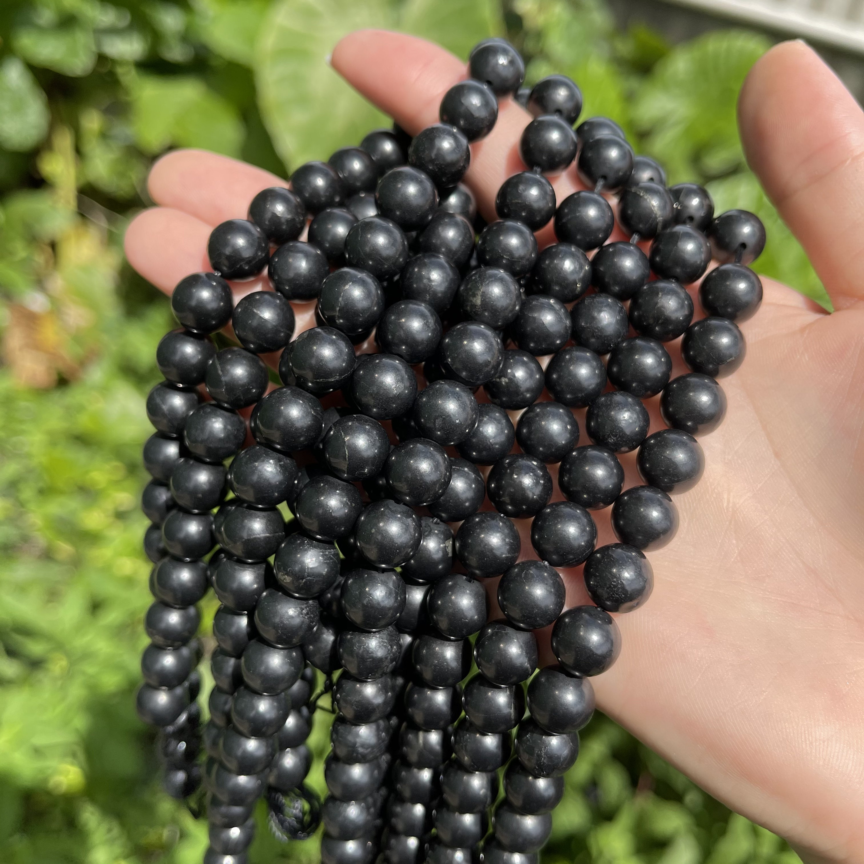 Genuine Shungite Beads Round Shungite Beads Russia Shungite Etsy