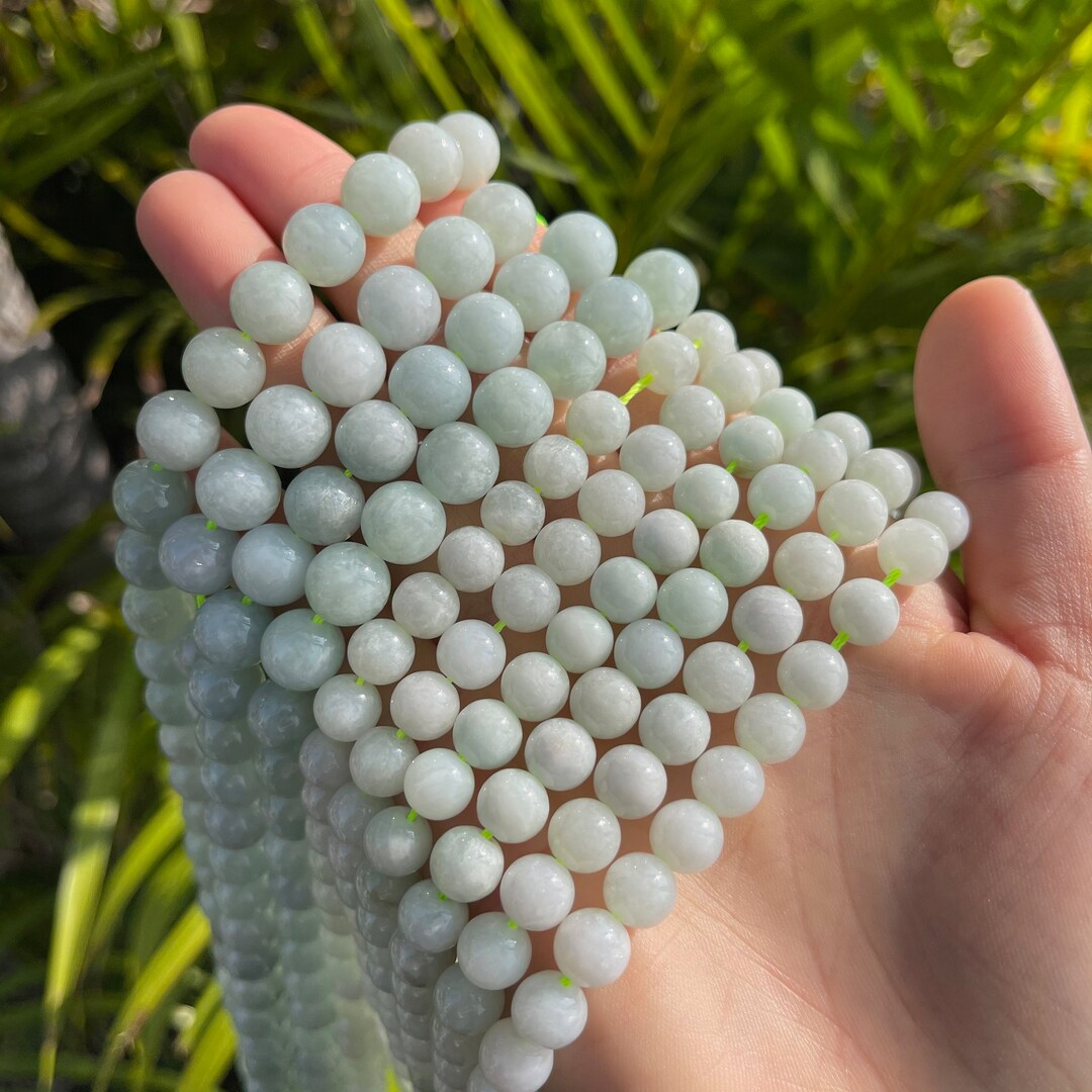 9 Brins De Perles En Jade Vert Naturel - Forme Larme Lisse - 149 Carats - Provenance Inde/Myanmar