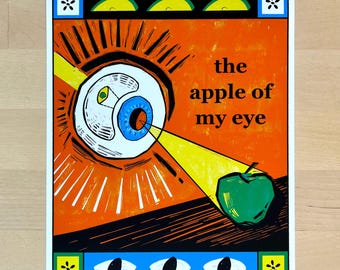 Apple of My Eye Art Print: Giclée Fine Art (8x10)