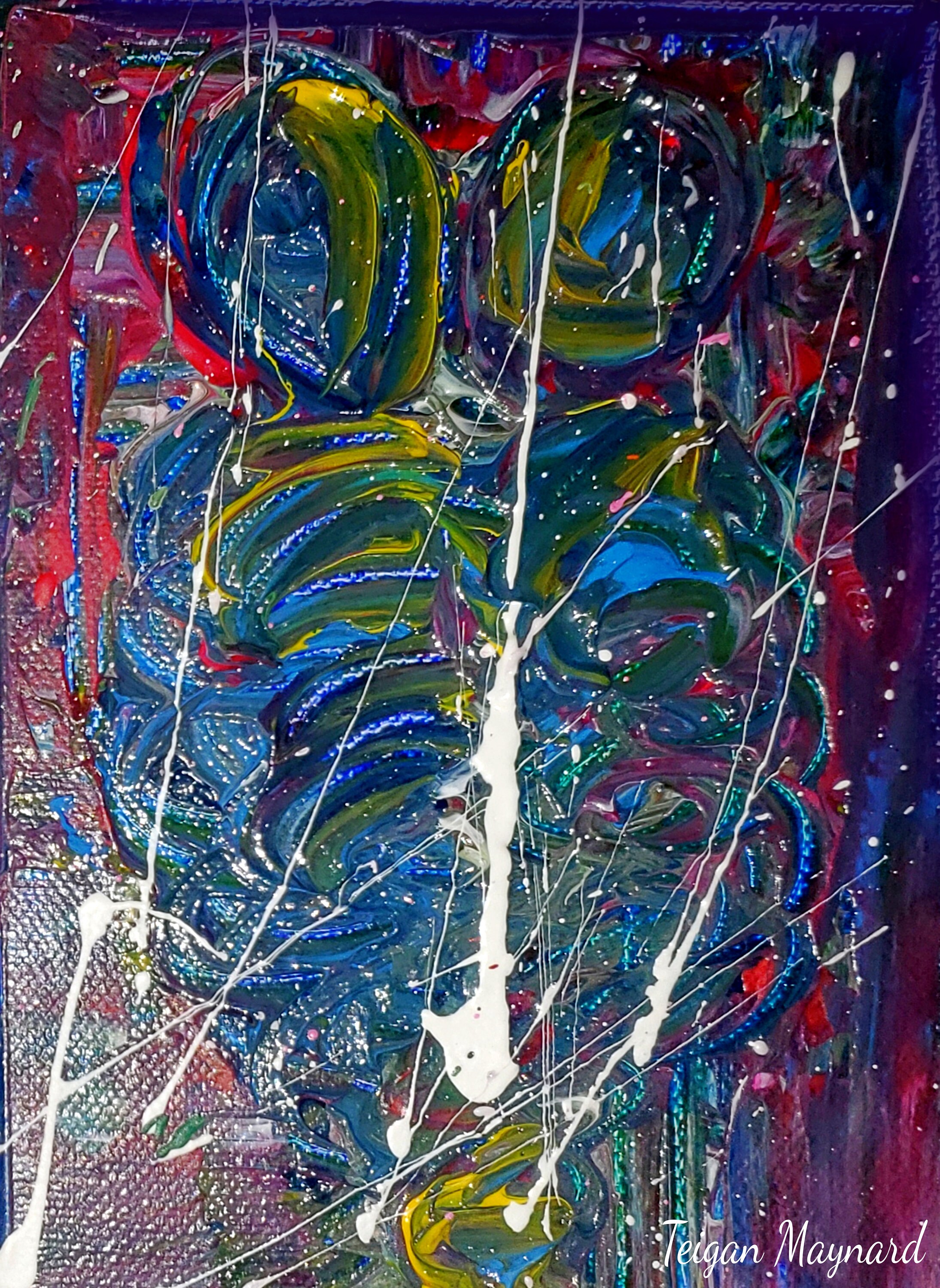 Blue Abstract Art Print Etsy