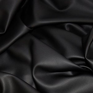 Black Scuba Knit Fabric by the Yard, Polyester/Spandex with Foil, 58/60" 300GSM/YU-1742