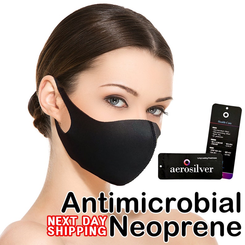 Face Mask 1pc Unisex Antimicrobial Odorpreventing Washable Etsy