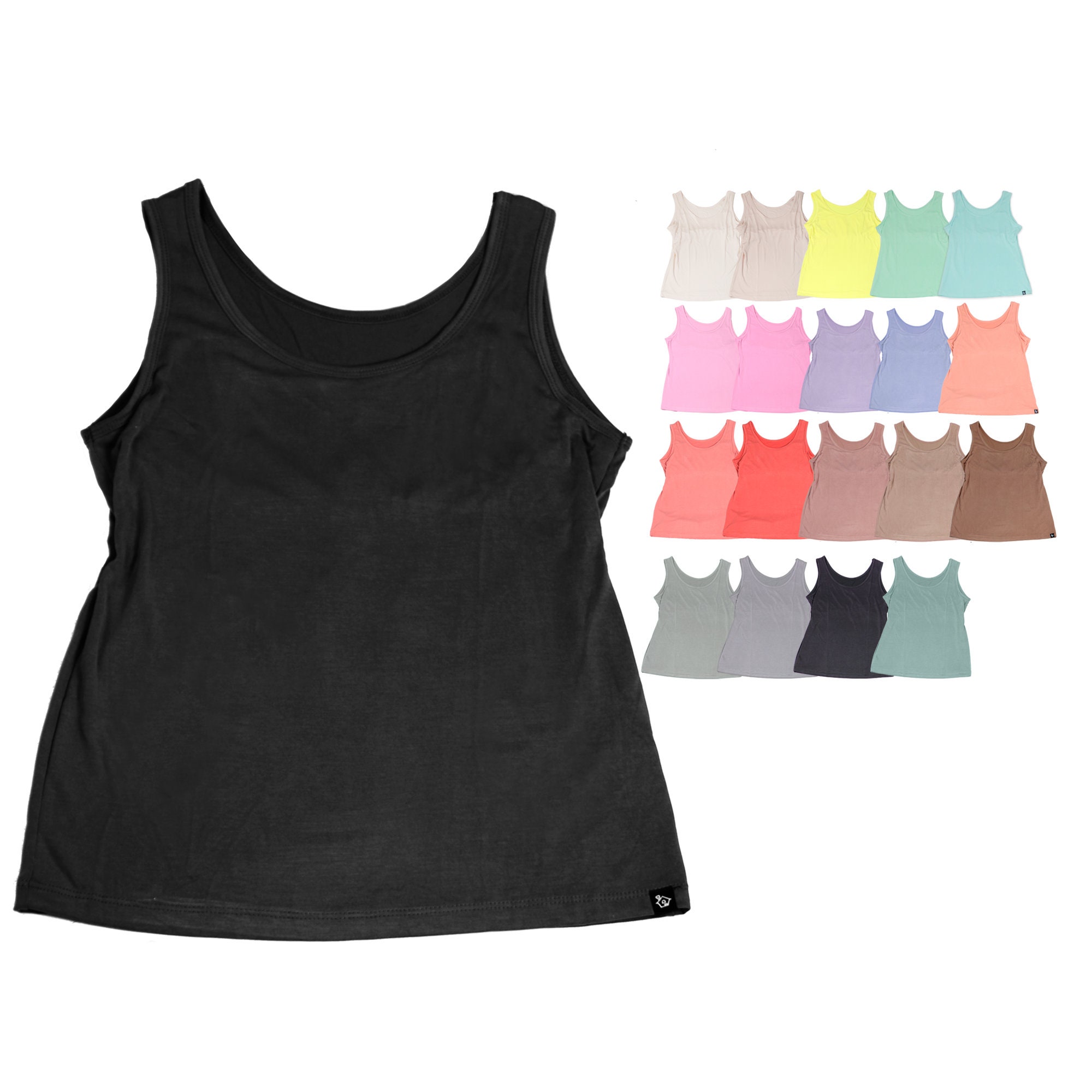 Nasse Womens Soft Modal Sleeveless Tank Top Free-Cut Seamless Stretch Vest Undershirts 