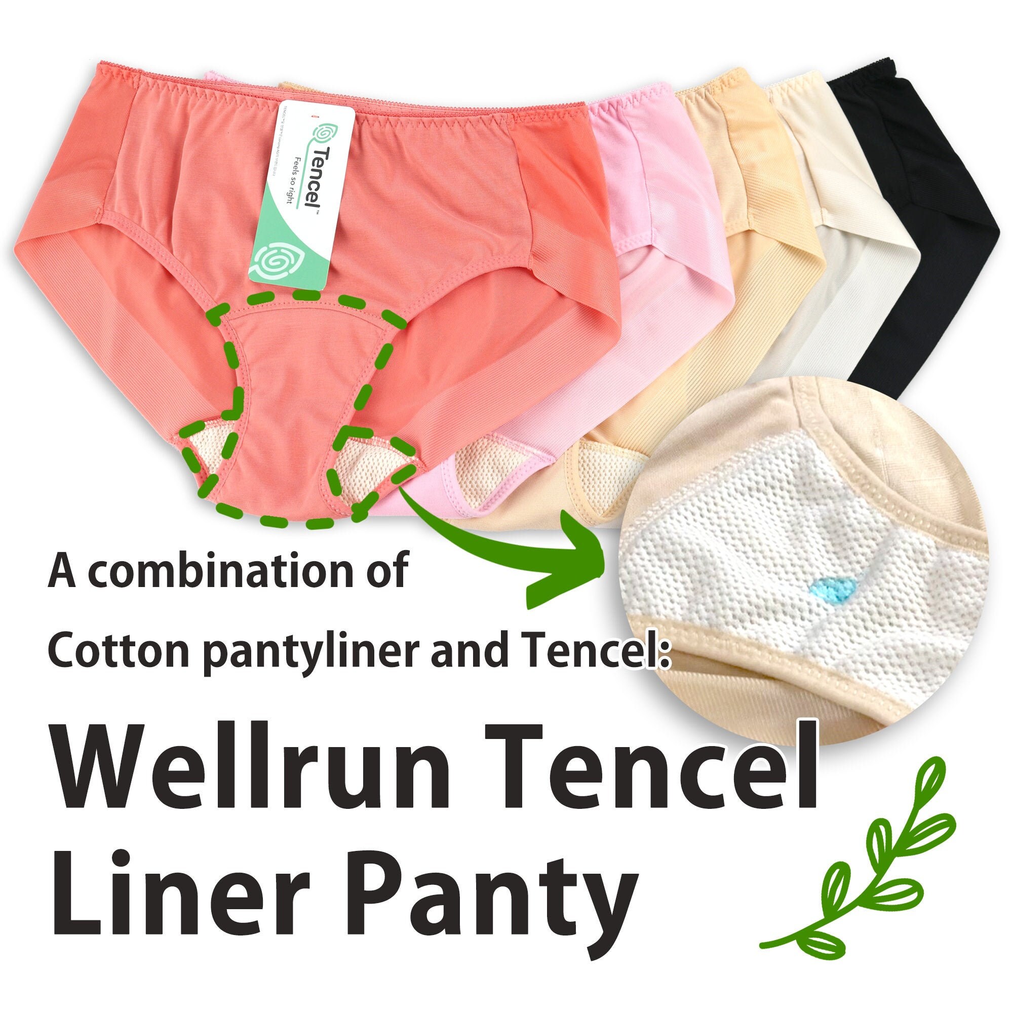 5 pack Wellrun® Tencel Liner Panties nesting wear urinary Etsy