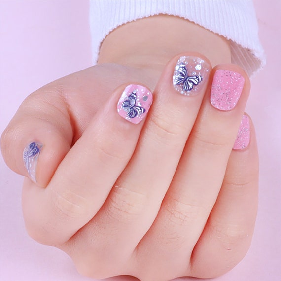 Sunshine Flying 45915 Zipkok Gel Nail Strips for Kids 16 Nail Art