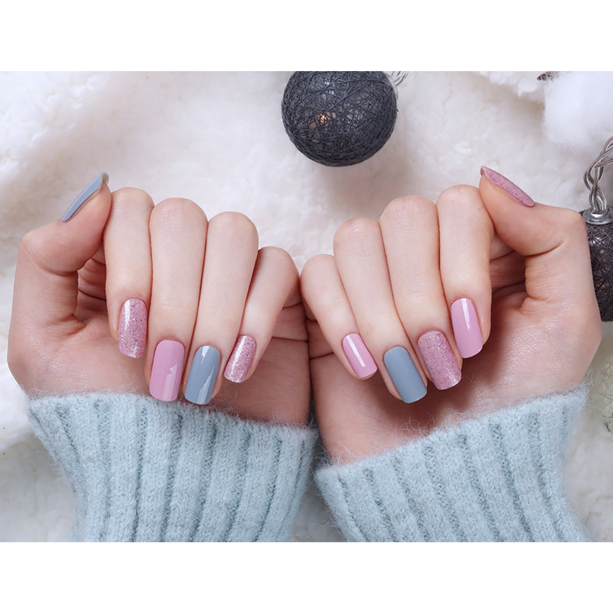 K♡ Lavender Blue 45910 - Zipkok® Gel Nail Strips 20 Nail Art